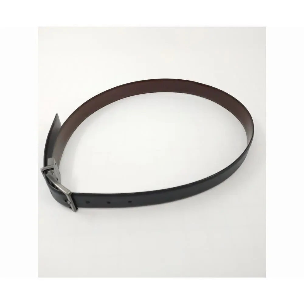 John Henry Reversible Belt Mens 34 Black-Brown Bonded-Leather Classic‎ Workwear